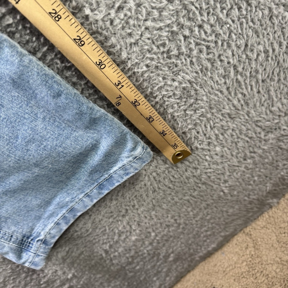 Vintage LEE Carpenter Jeans Mens 35x34 Blue Faded Y2K Baggy Straight Dungarees - Picture 11 of 13